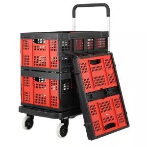 [골드스마일]시장핸드카트바스켓 다용도 튼튼한 폴딩수납박스 플라스틱 대용량