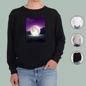 맨투맨 전색상 슈퍼문 풀 산 하늘 밤 프린트셔츠 zrc7+9gTS