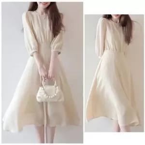 원피스 봄 패션 긴팔 패치 엘레강스