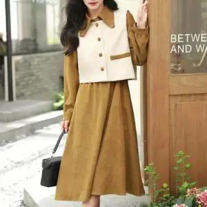 하객원피스 조끼원피스 여성 가을 데이트룩 모임룩 코디 롱원피스