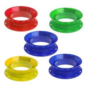 낚싯줄 코일링 플레이트 와이어 와인딩 링 릴 플라스틱 손잡이 핸드 낚시 액세서리 5개