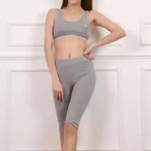 코튼 스판 7부 쫄바지 레깅스 화이트 홈웨어 바지 부츠컷레깅스