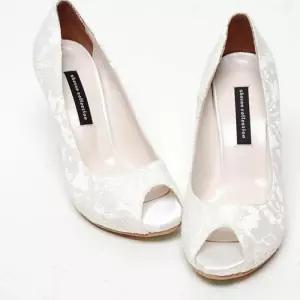 913 웨딩 속가보시 9.0 cm 공단 레이스 오픈토힐