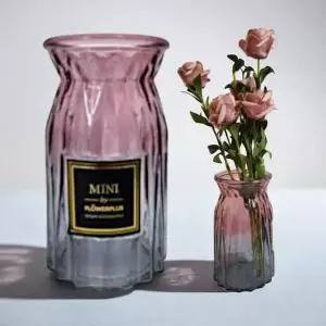 크리스탈 화병 레드그레이 인테리어 소품 예쁜 미니꽃병
