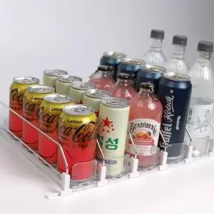 [골드스마일]슬라이딩캔음료 정리 디스펜서 캔소다 위생 주방정리대 5라인 38cm