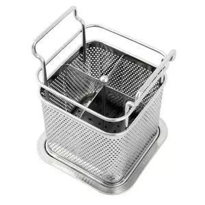 [RIZPICK]스텐수저통 수저정리함 물빠짐수저통 타공 사각 소