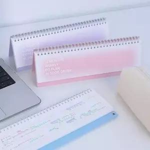 [문구/오피스] 2P 탁상용 스케줄러 스터디플래너 12개월 와이드 주간