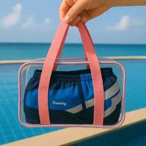수영가방 투명 PVC 방수 소형 물놀이 휴대용 파우치