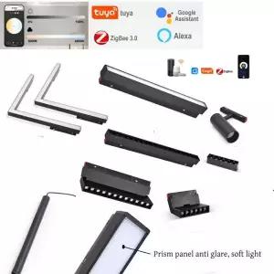 레일조명부속 레일등 20 트랙 조명 Tuya Zigbee 블루투스 DC48V LED 튜브 라이트 투광 그릴 현대