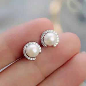 로맨틱써클 진주귀걸이 s925실버 여성 우아한 주얼리