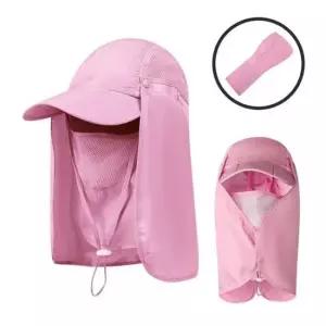 안면 마스크 겸용 썬캡(핑크) G