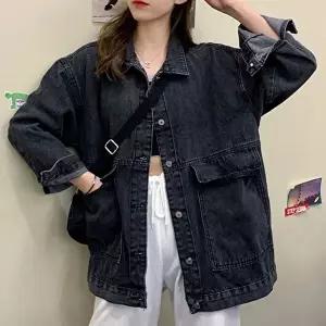 여자 봄아우터 대학생 캠퍼스 패션 청자켓 데님 자켓 (HSJ-WFFNWNS)