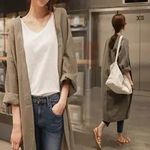 여자 롱 트렌치 야상 자켓 루즈핏 간절기 아우터 (HSJ-WDCC137)