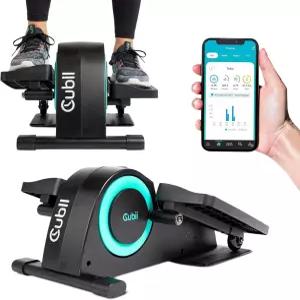 큐비 JR1 언더 데스크 타원형 자전거 페달 운동기 앉은 재택근무 가정용 미니 기계 시니어용 책상