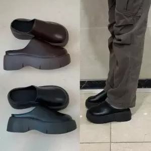 인기상품 라운디뮬통굽블로퍼 플랫폼 슬리퍼 키높이 청키 신발 뮬 사무실 구두 et 웨 [WFK6KN2_260406]