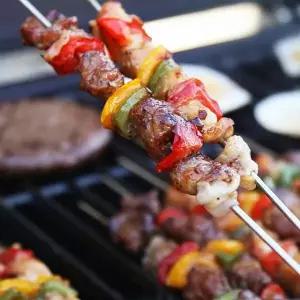 스텐 바베큐 꼬치 꽂이 캡핑꼬치 10p 세트