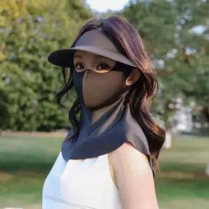 여자 여름 외출 나들이 필드 통풍 쿨링 올인원 썬캡 마스크