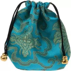 디오오미에우 전통 실크 여행 중국 자수 보석 가방 드로스트링