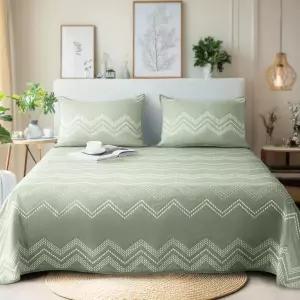 알파 홈 경량 면 침대 커버 세트 - 통기성 여름 침구 농가 시크 디자인 실제 크기의 퀸/킹