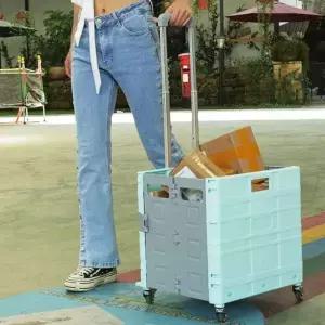 접이식 쇼핑 장바구니 캐리어 마트 시장 카트 폴딩