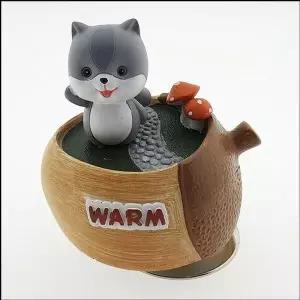 BS 도자기 회전 오르골(뮤직박스)-다람쥐와 버섯