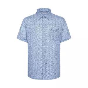 [닥스][아울렛] 면100 프린트 반팔셔츠 레귤러핏 블루