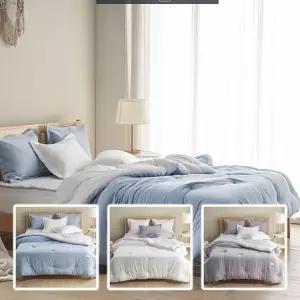 콤브른 아사 60수 소프트 워싱 이불패드세트SS 그레이