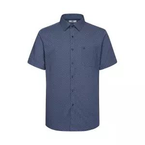 [닥스][아울렛] 면혼방 프린트 반팔셔츠 레귤러핏 네이비