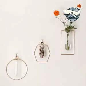 모던 인테리어 벽걸이 화병 미니 꽃 장식용 수경식물화병 행잉화병