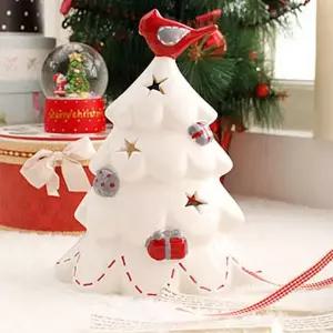 [RIZPICK]크리스마스 예쁜 트리 촛대 초받침 도자기 장식 소품 트리촛대