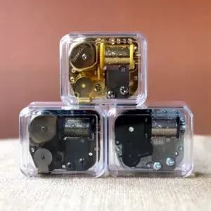 [RIZPICK]자동 태엽 뮤직박스 오르골 실버 보석함 인테리어 수동