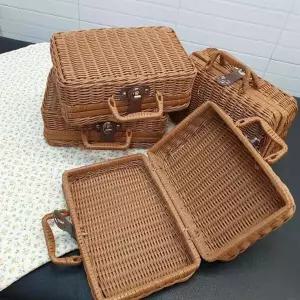 빈티지 라탄가방 라탄 바구니 화장품 여행 소풍 발렌타인데이 간식