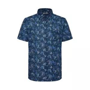 [닥스][아울렛] 면100 플라워 프린트 캐주얼 반팔셔츠 레귤러핏