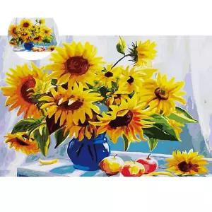 케이엠엘리 해바라기 연가 (패브릭형) 보석십자수 40x60