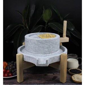 옛날 맷돌 콩가는 도구 빻는 깨갈이 크랭크 찻잎 두께 돌절구 제조기 35cm 두유기