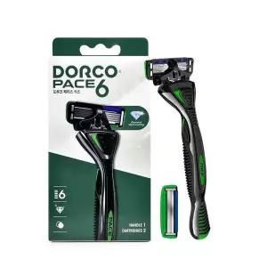 도루코 페이스6 면도기 (핸들+면도날2개) 6중날 면도기