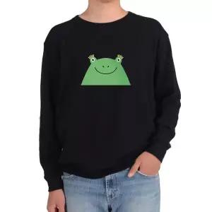 기모맨투맨 개구리 개구리얼굴 스마일 초롱초롱 맑은눈그림