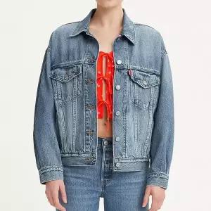 [하프클럽/] 여성 청자켓 90S 트러커 미디엄블루 A17430046 S