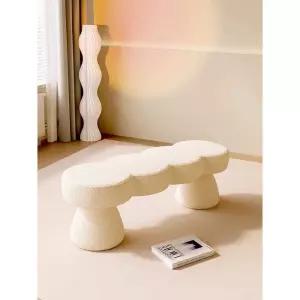 감성 벤치 구름 양털 벤치의자 인테리어 북유럽 양털소파