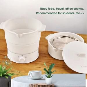 홈피쉬 접이식 실리콘 전기포트 휴대용 다용도 온수 보일러 여행용 110/220V 캠핑에 이상적