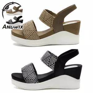 국산 뱀부스타일 통굽 여성 웨지힐