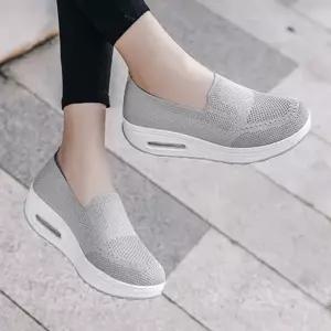 에어쿠션 니트 슬립온 여성 워킹화 데일리 운동화 dlf9+7oyI