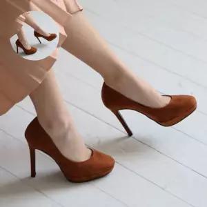 국내제작 둥근코 가보시 스웨이드 여성구두 펌프스힐Y