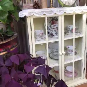 그릇 상부장 찻장 장식장 보조 엔틱 카페장 홈카페