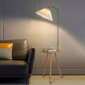 LED 테이블 장스탠드 블레오 패브릭 선반 따뜻한 황광 흰색 화이트봉W 북유