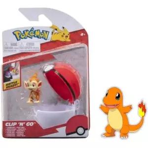 포켓몬스터 불꽃숭이 클립앤고 몬스터볼 세트 배틀 피규어 보너스 스티커 포함 정품