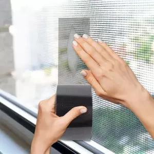 틈새방충망테이프 간편 롤테이프 창틀 수리 모기장테이프 부착식