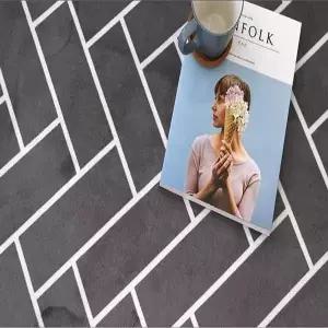 슈마켓 헤링본 극세사 카페트 러그 그레이200X250