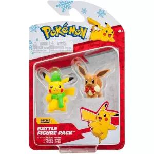 포켓몬 크리스마스 피규어 산타 피카츄 이브이 2종 세트 2인치 미니 피규어 PKW2814