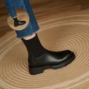 워커 여성 통굽 가보시 니트 스판 삭스 앵클부츠 987